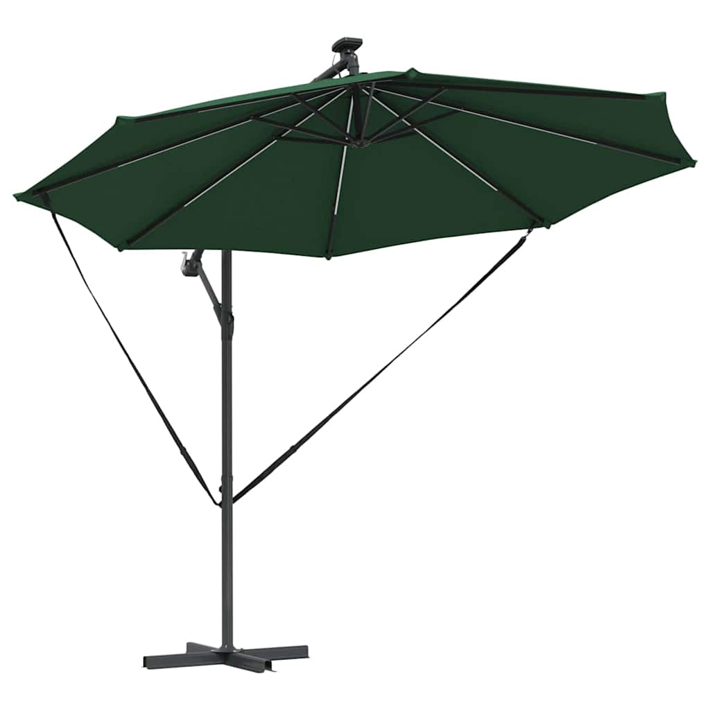 Parasol banana cu brațe cu blocare Verde 294 x 294 x 248 cm GartenMobel Dekor