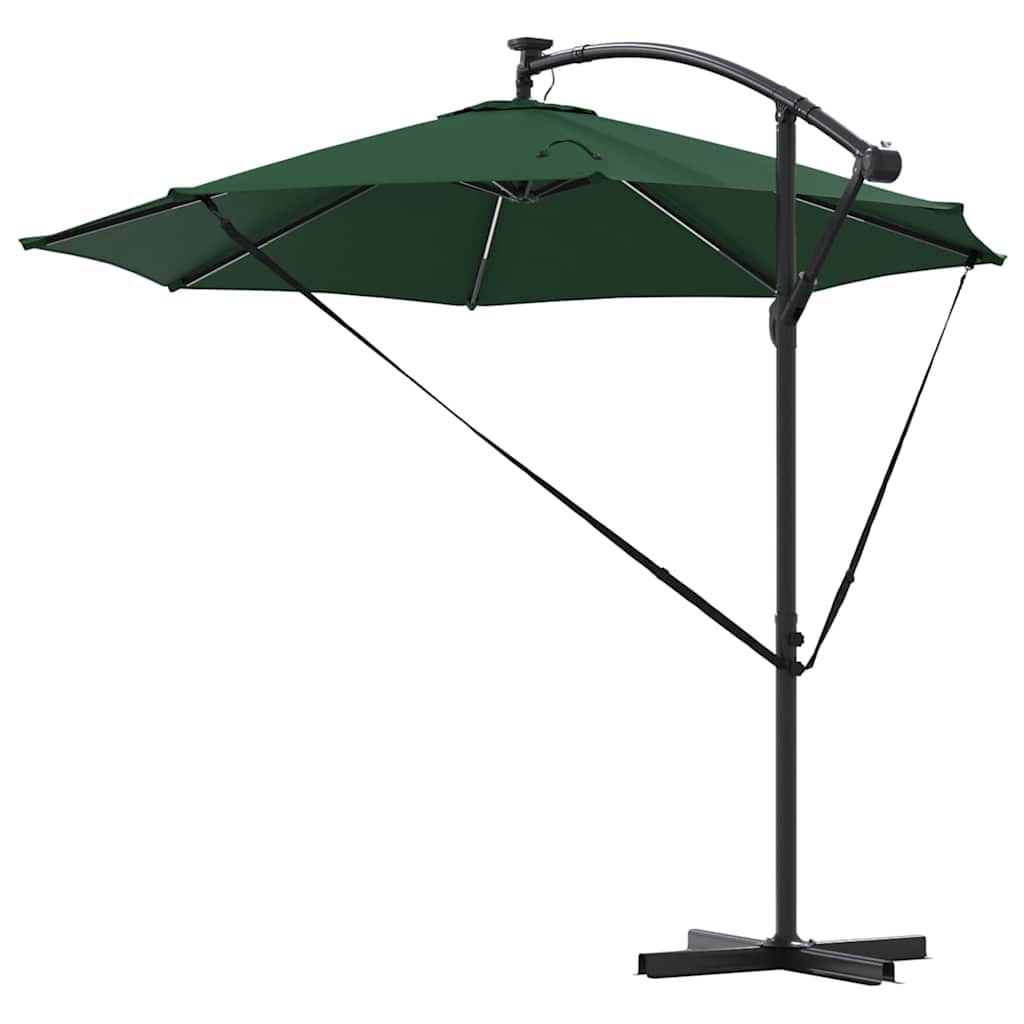 Parasol banana cu brațe cu blocare Verde 294 x 294 x 248 cm GartenMobel Dekor
