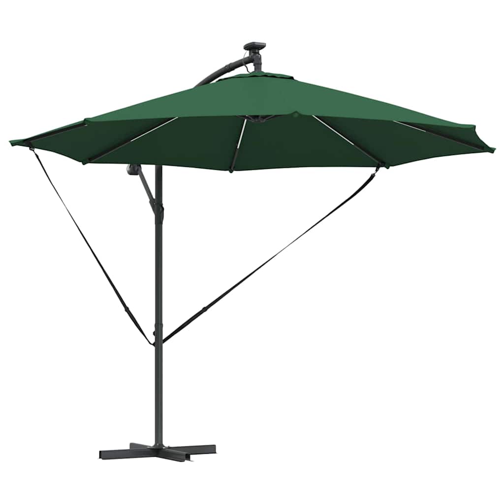Parasol banana cu brațe cu blocare Verde 294 x 294 x 248 cm GartenMobel Dekor