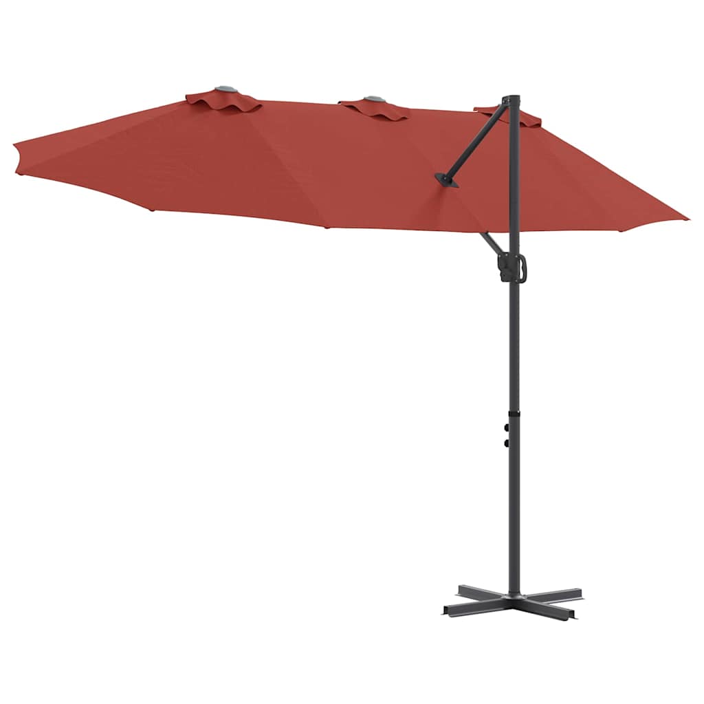 Parasol cu braț cantilever pentru grădină Terracota mare GartenMobel Dekor