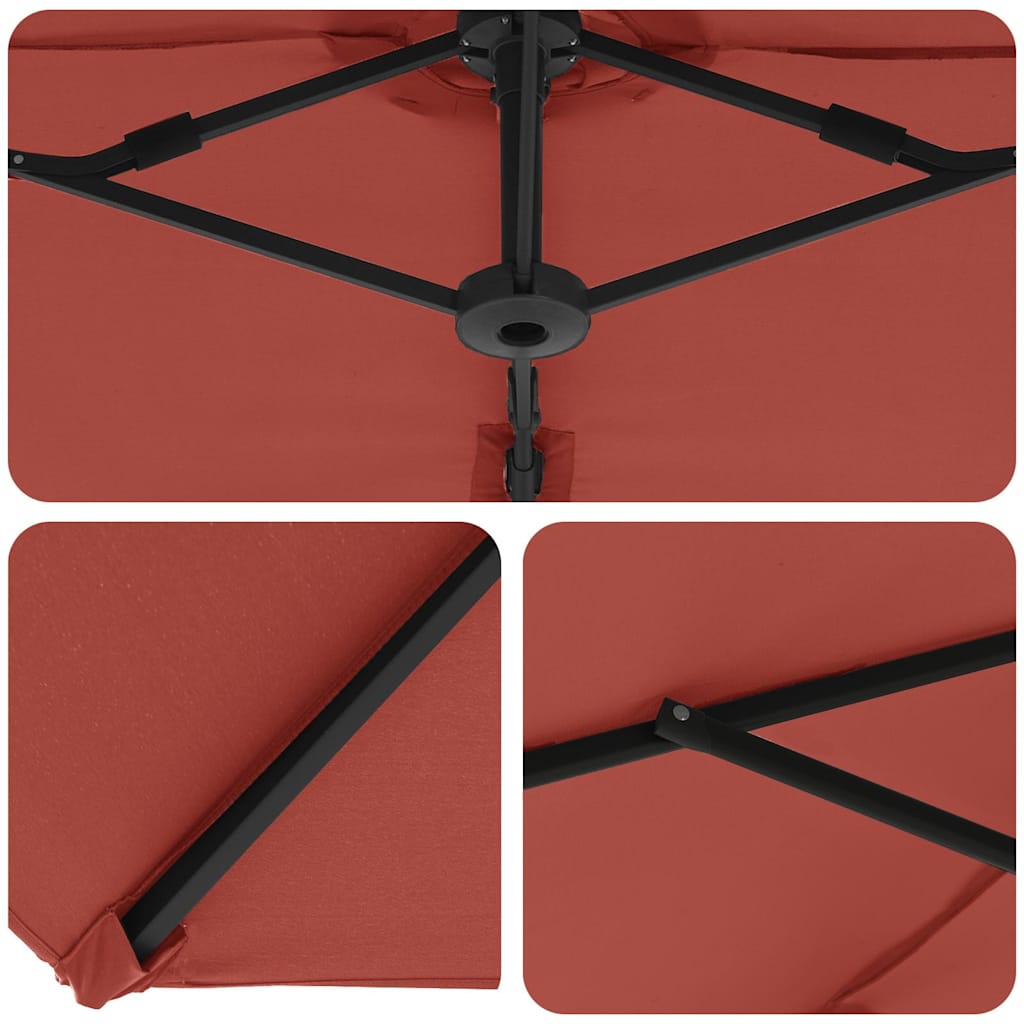 Parasol cu braț cantilever pentru grădină Terracota mare GartenMobel Dekor
