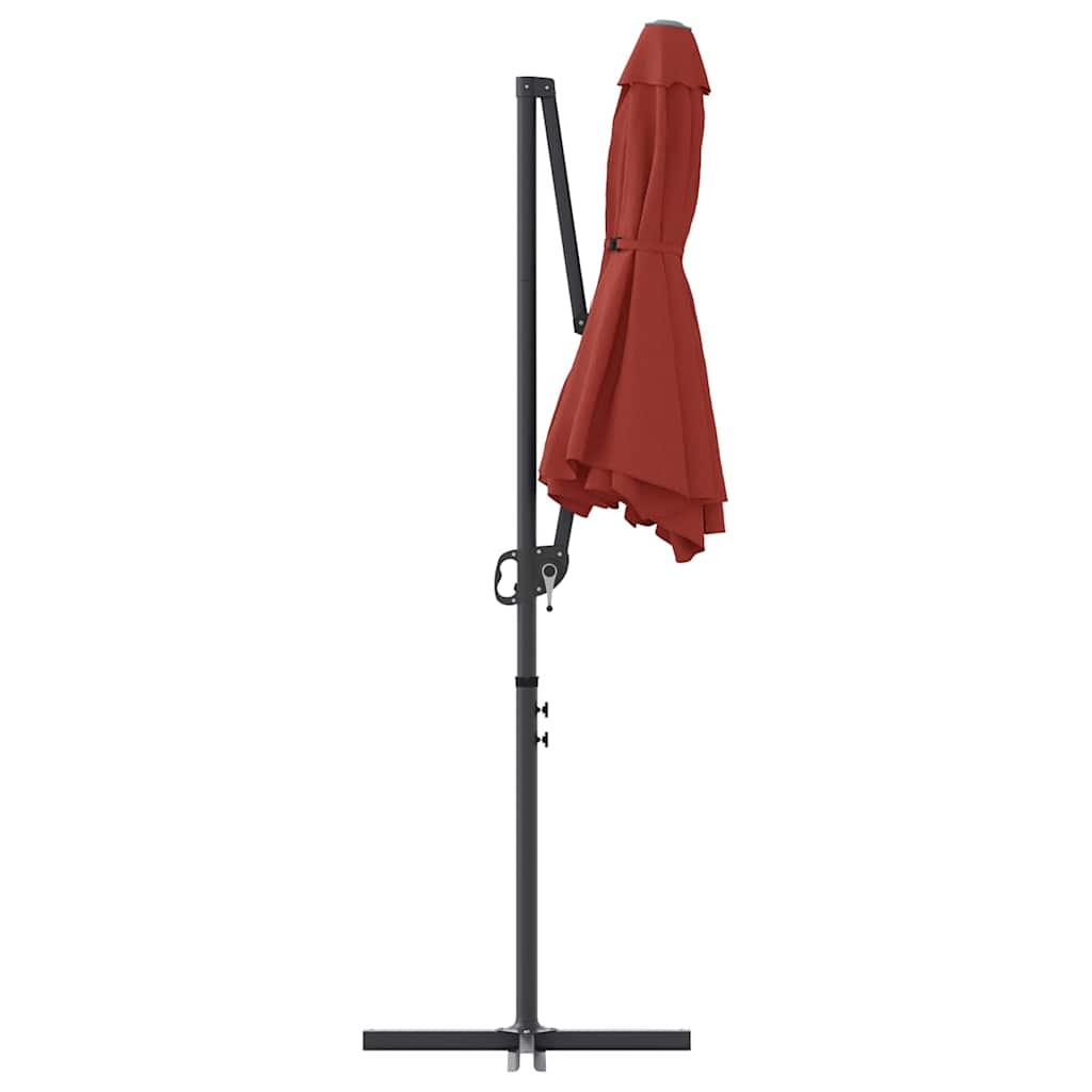 Parasol cu braț cantilever pentru grădină Terracota mare GartenMobel Dekor