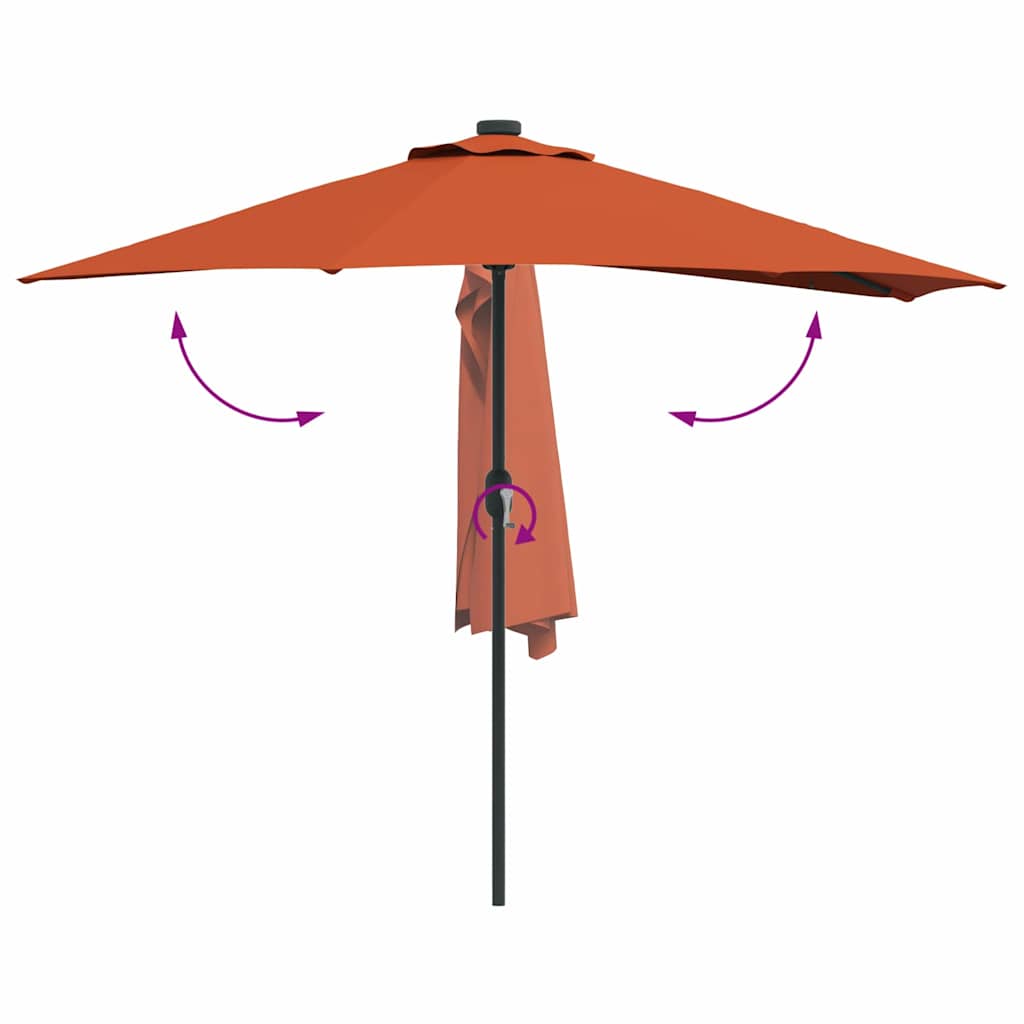 Parasol de Grădină Terracota 294 x 150 x 224 cm țesătură GartenMobel Dekor