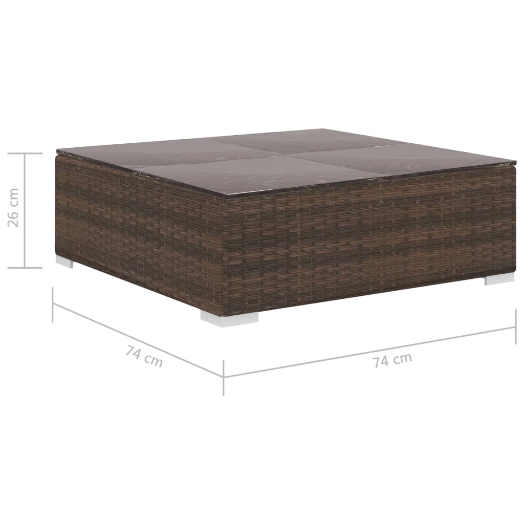 Set mobilier de grădină cu perne, 8 piese, maro, poliratan GartenMobel Dekor