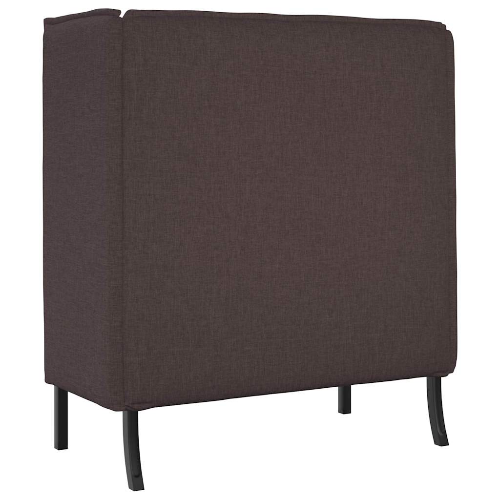 Canapea cu spătar înalt maro închis 109x56x121 cm din material textil GartenMobel Dekor