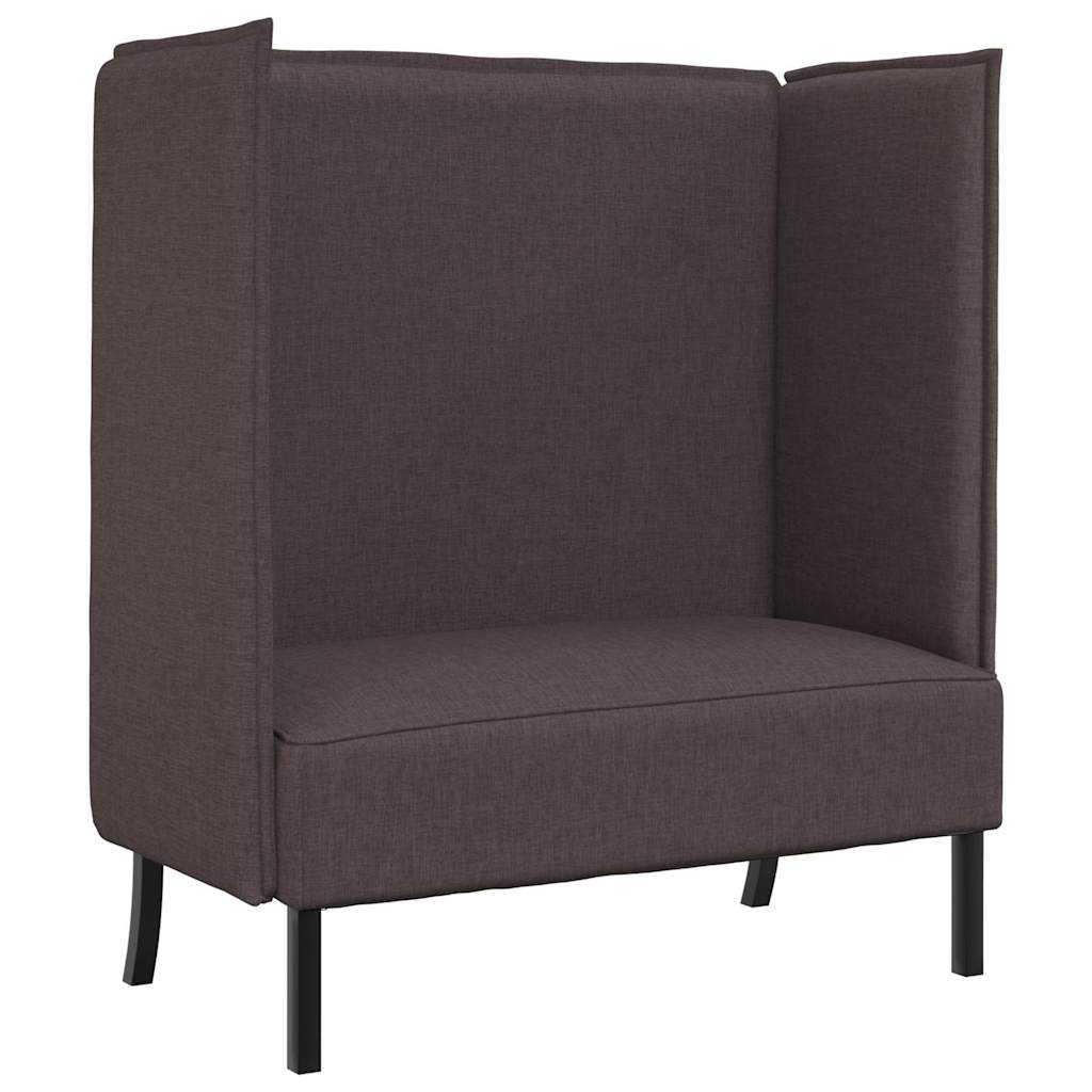 Canapea cu spătar înalt maro închis 109x56x121 cm din material textil GartenMobel Dekor