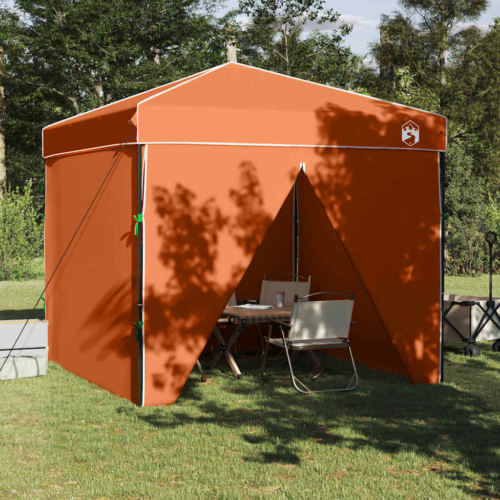 Cort cu Copertină Portocaliu 250 x 250 x 227 / 236 / 245 cm GartenMobel Dekor