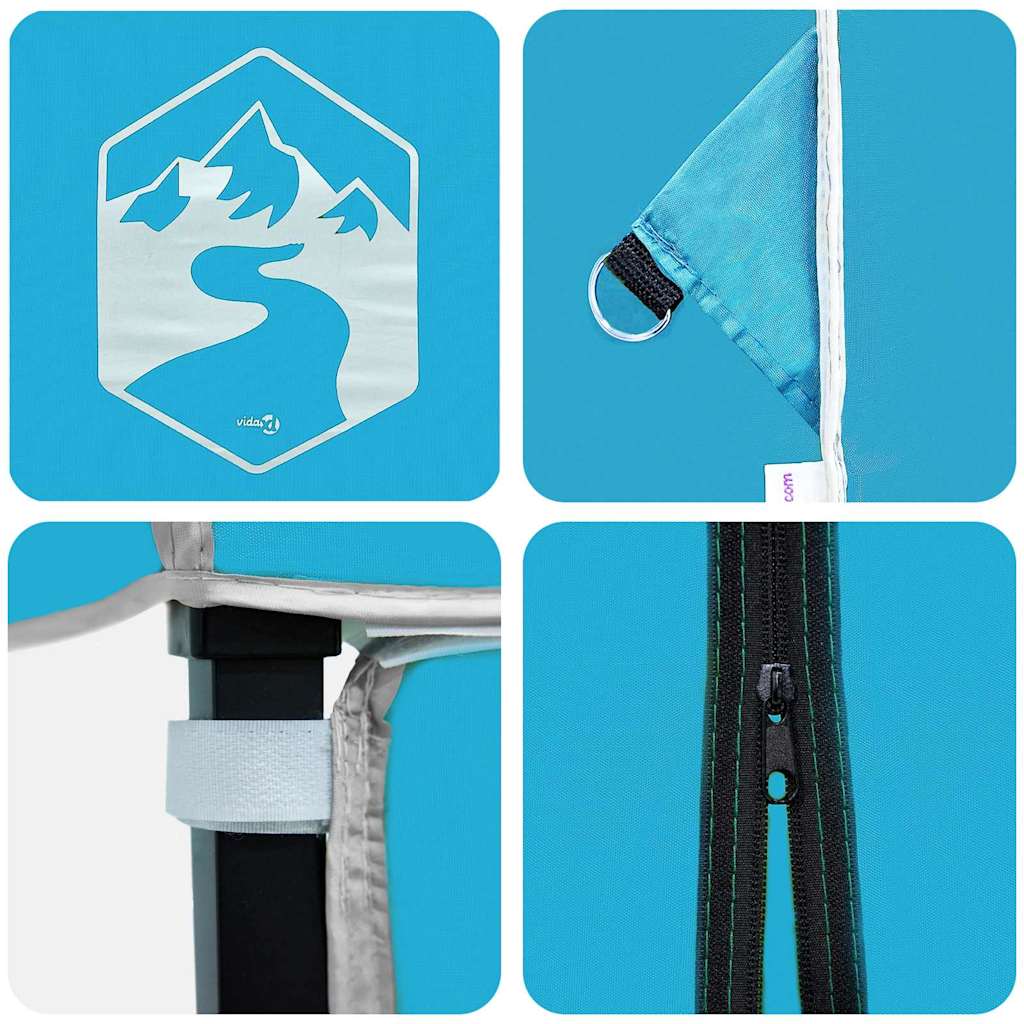 Cort cu Copertină albastru 200 x 200 cm Tafeta Oxford GartenMobel Dekor