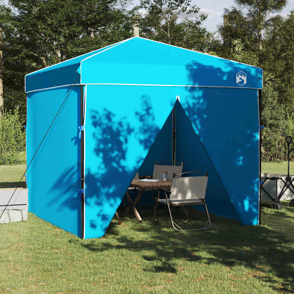 Cort cu Copertină albastru 250 x 250 x 227 / 236 / 245 cm GartenMobel Dekor