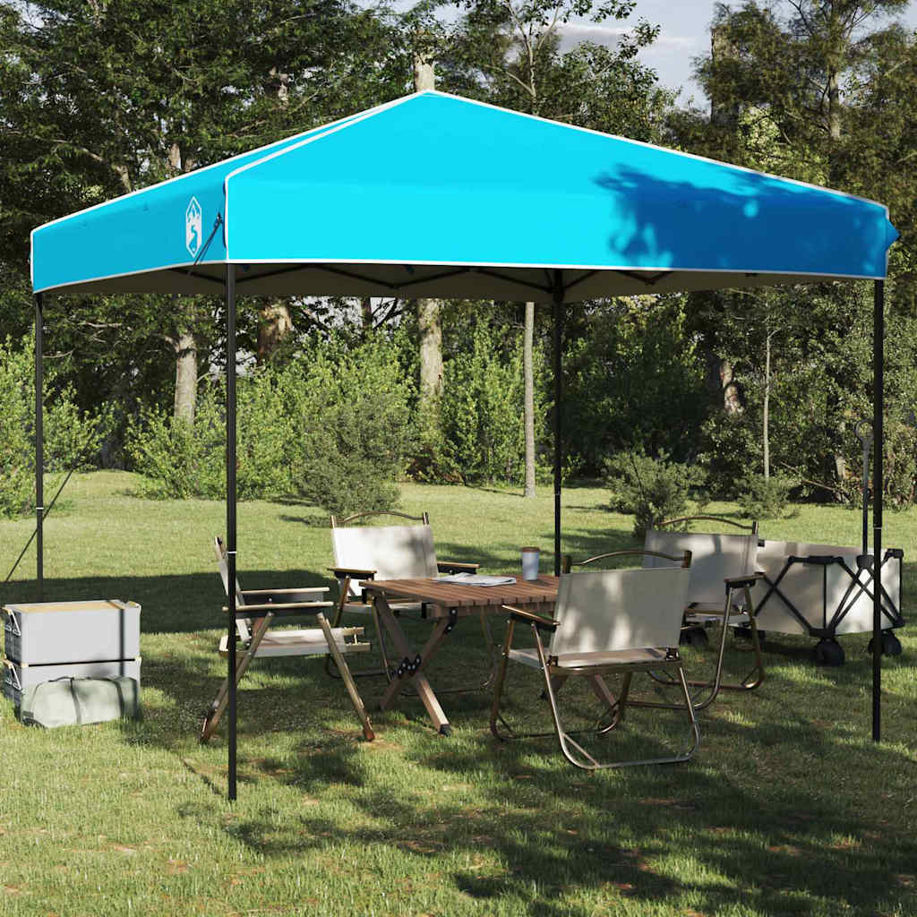 Cort cu Copertină albastru 250 x 250 x 227 / 236 / 245 cm GartenMobel Dekor