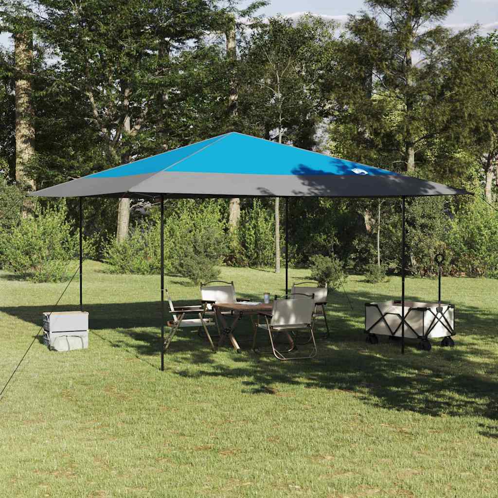 Cort cu Copertină albastru 400 x 400 x 227 / 236 / 245 cm GartenMobel Dekor