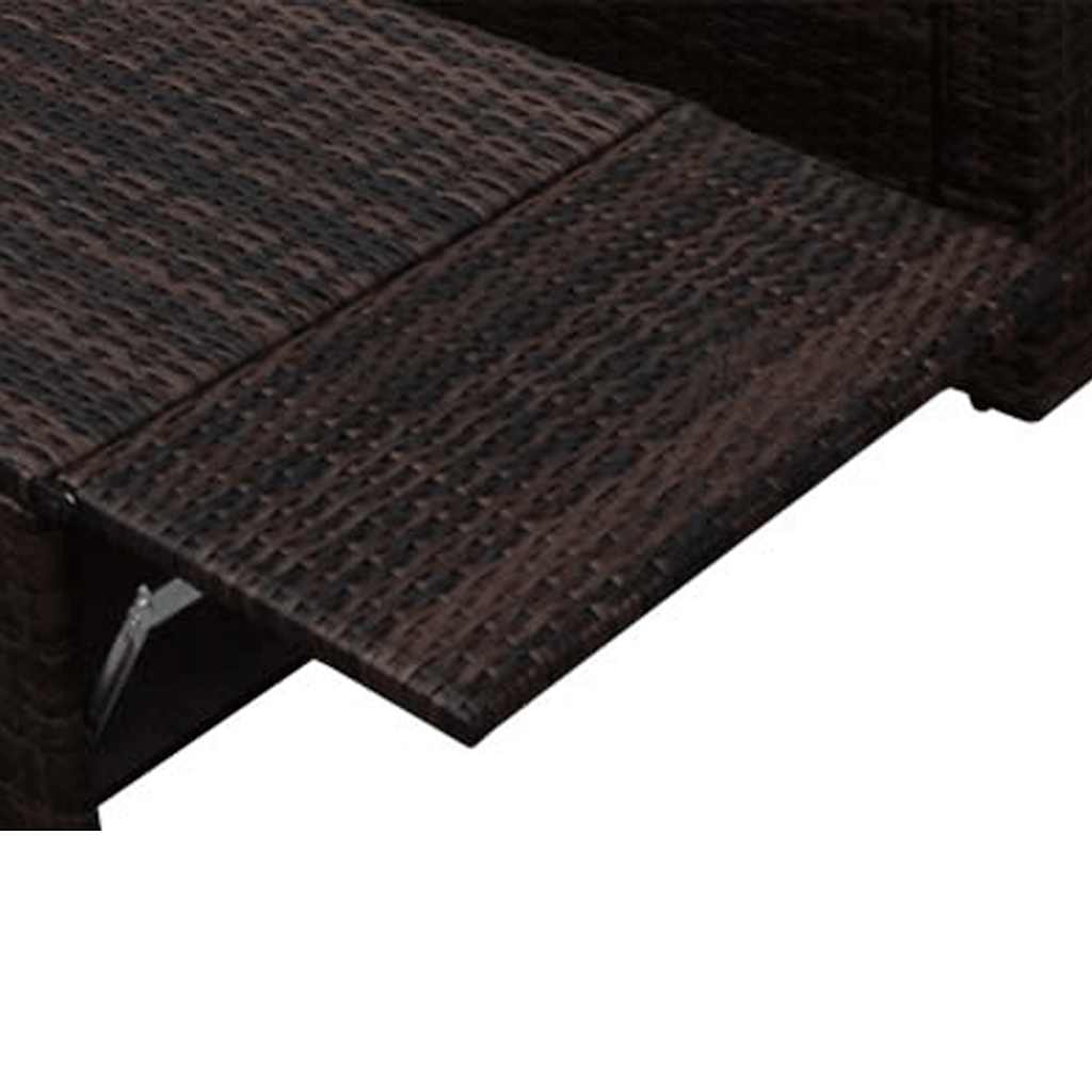 Set mobilier de grădină cu perne, 2 piese, maro, poliratan GartenMobel Dekor