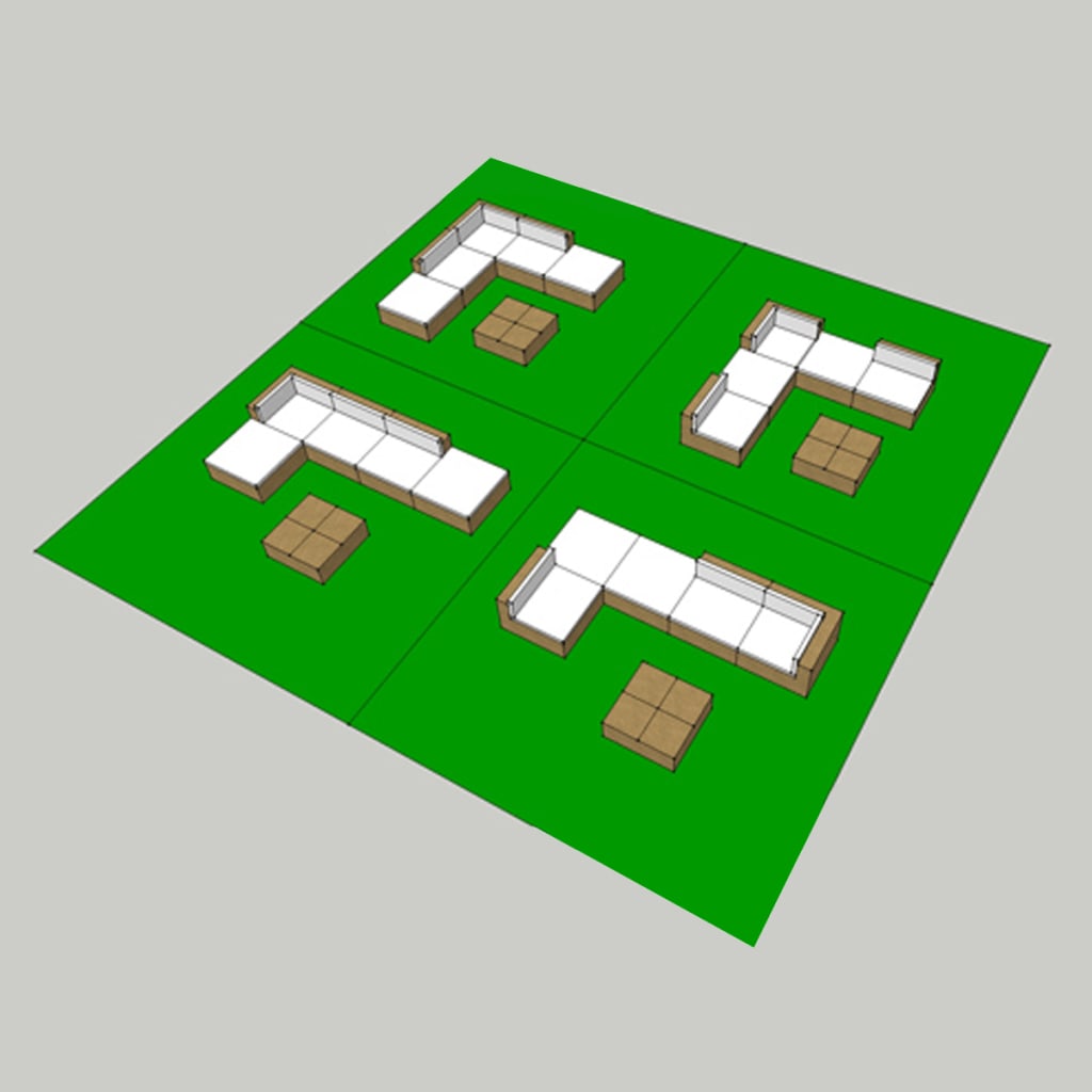 Set mobilier de grădină cu perne, 6 piese, negru, poliratan GartenMobel Dekor