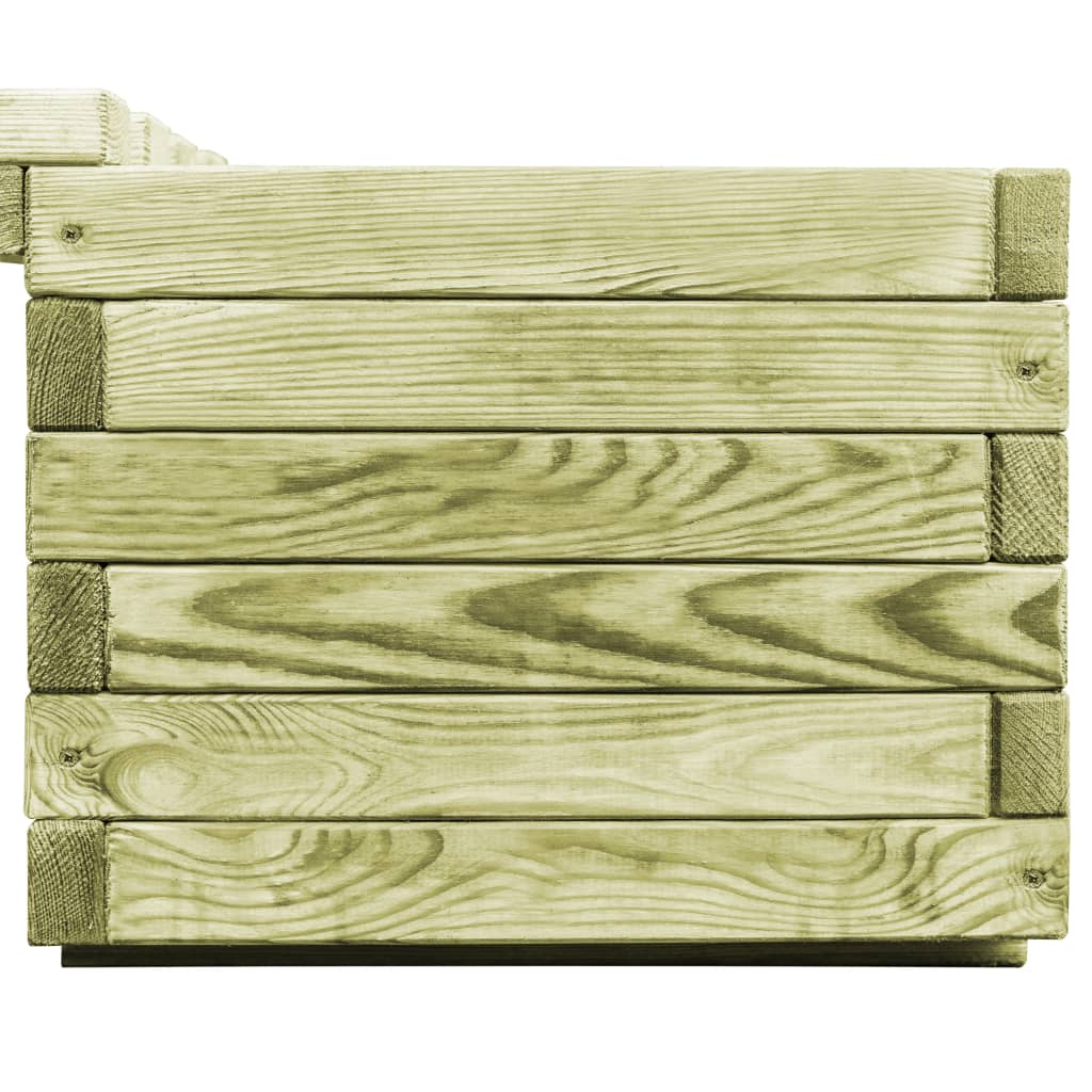 Bancă de grădină cu jardiniere, lemn de pin tratat  GartenMobel Dekor