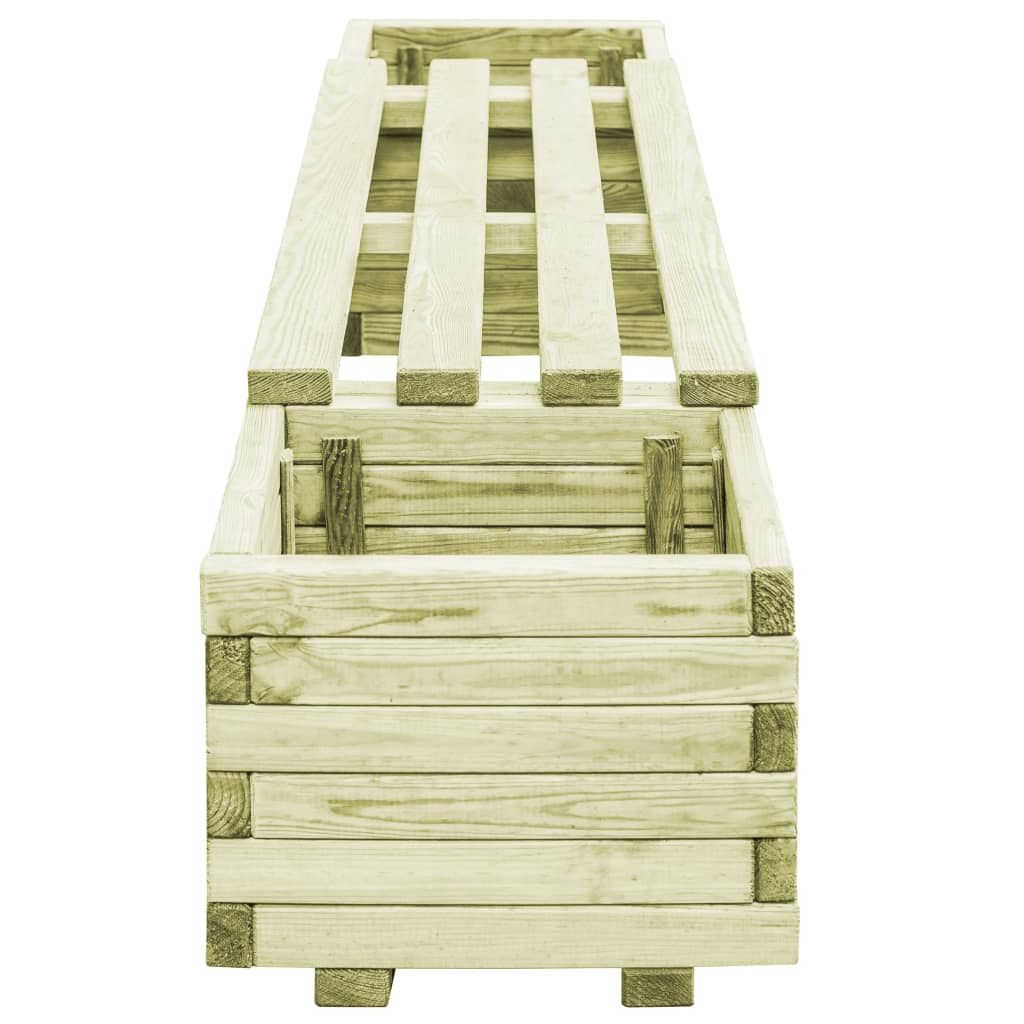 Bancă de grădină cu jardiniere, lemn de pin tratat  GartenMobel Dekor