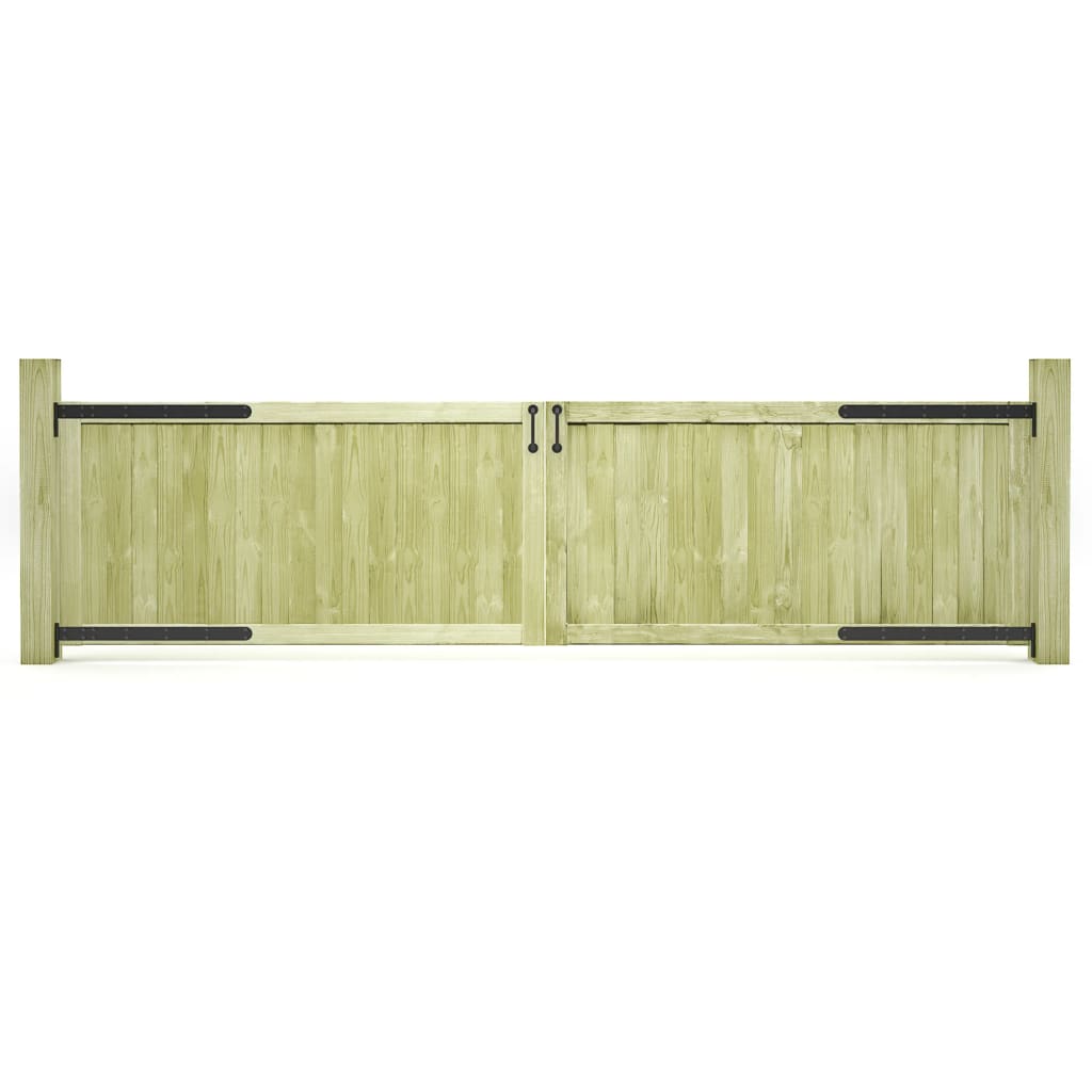 Porți de grădină, 2 buc., 300 x 75 cm, lemn de pin tratat GartenMobel Dekor
