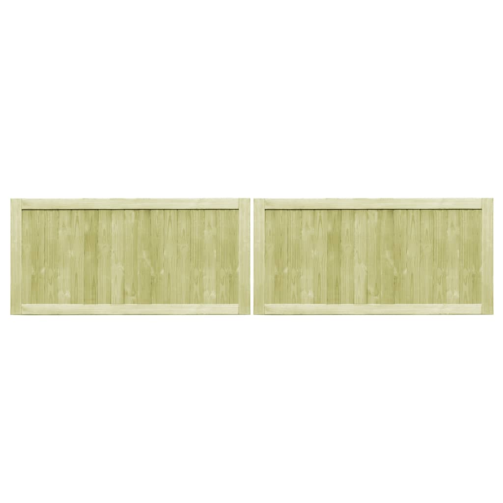 Porți de grădină, 2 buc., 300 x 75 cm, lemn de pin tratat GartenMobel Dekor