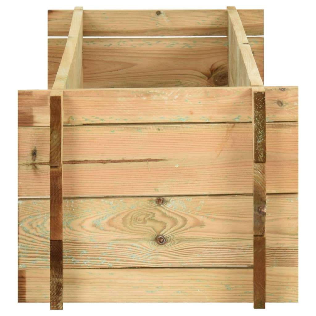 Strat înălțat legume grădină, 120 cm, lemn de pin tratat GartenMobel Dekor