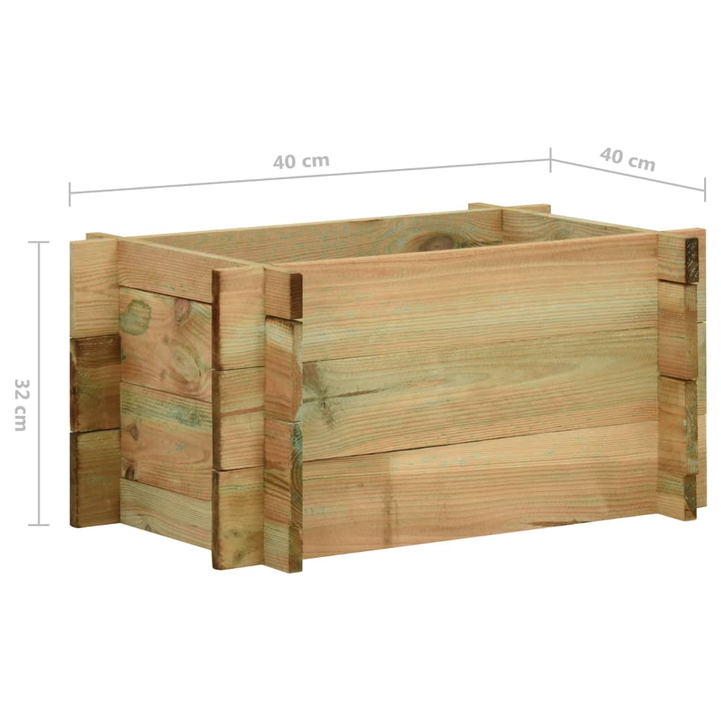 Strat înălțat legume grădină, 40 cm, lemn de pin tratat GartenMobel Dekor
