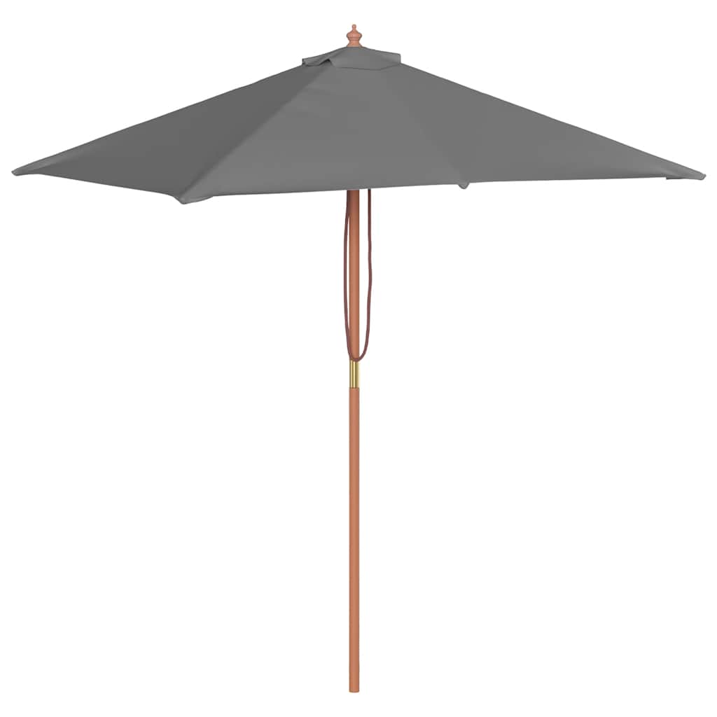 Umbrelă de soare, exterior, stâlp lemn, 150x200 cm, antracit GartenMobel Dekor