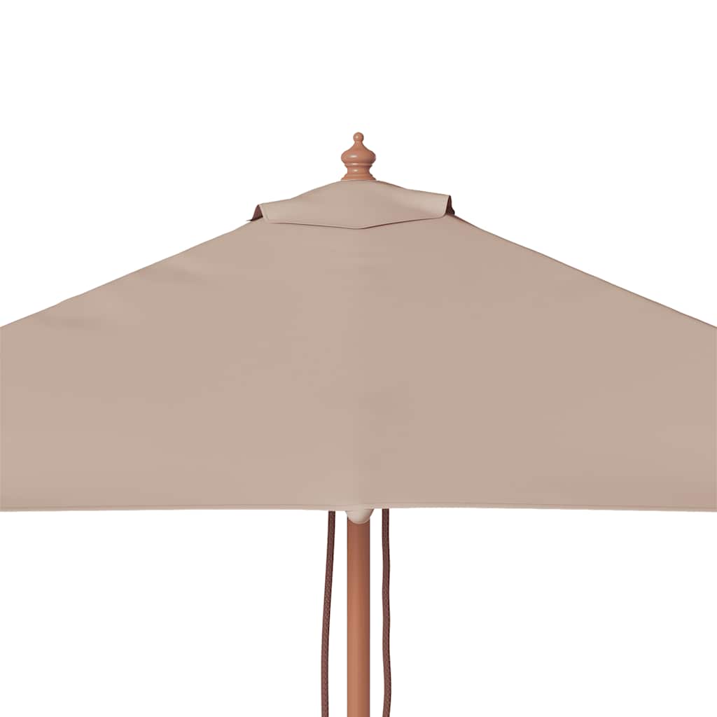 Umbrelă de soare, exterior, stâlp lemn, 150x200 cm, gri taupe GartenMobel Dekor