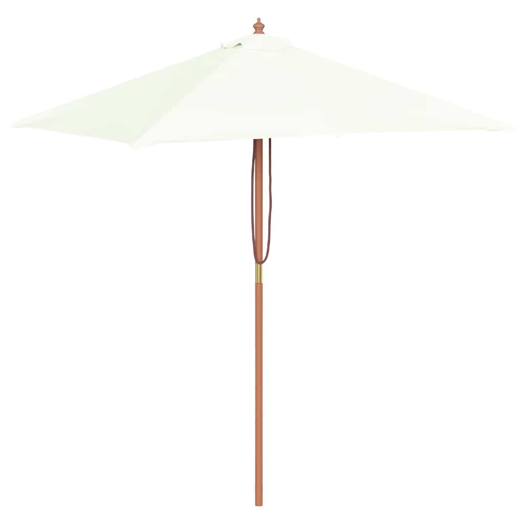 Umbrelă de soare, exterior, stâlp lemn, 150x200 cm, nisipiu GartenMobel Dekor