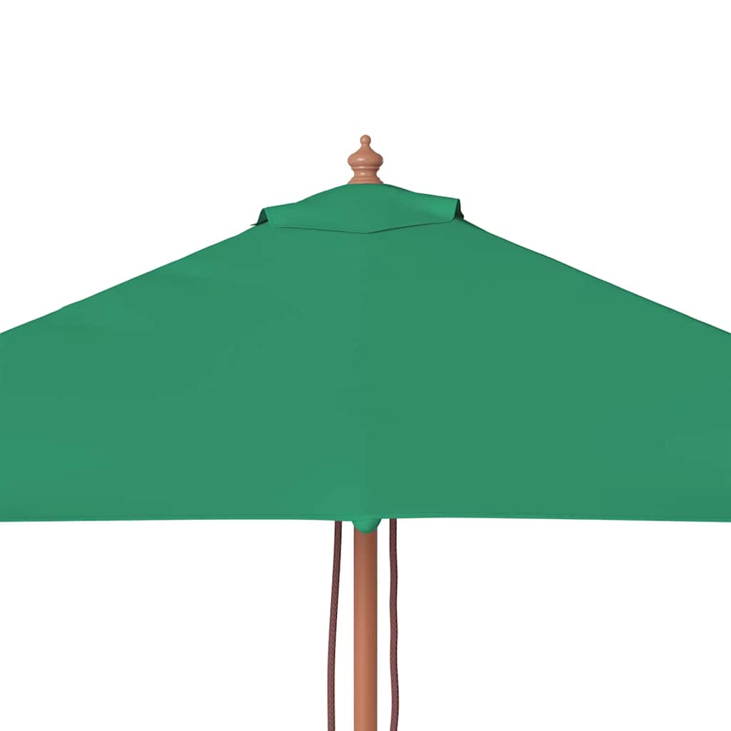 Umbrelă de soare, exterior, stâlp lemn, 150x200 cm, verde GartenMobel Dekor