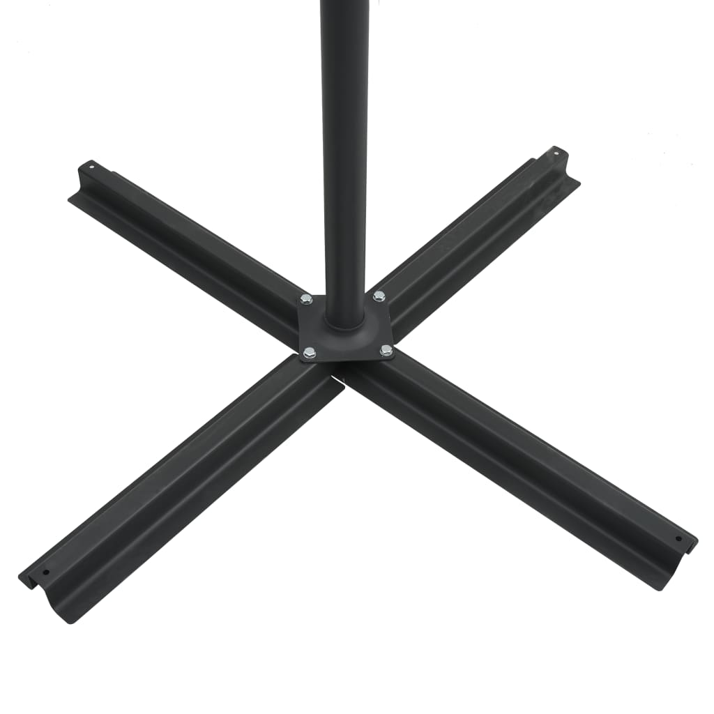 Umbrelă în consolă cu LED, stâlp din oțel, verde, 250x250 cm GartenMobel Dekor