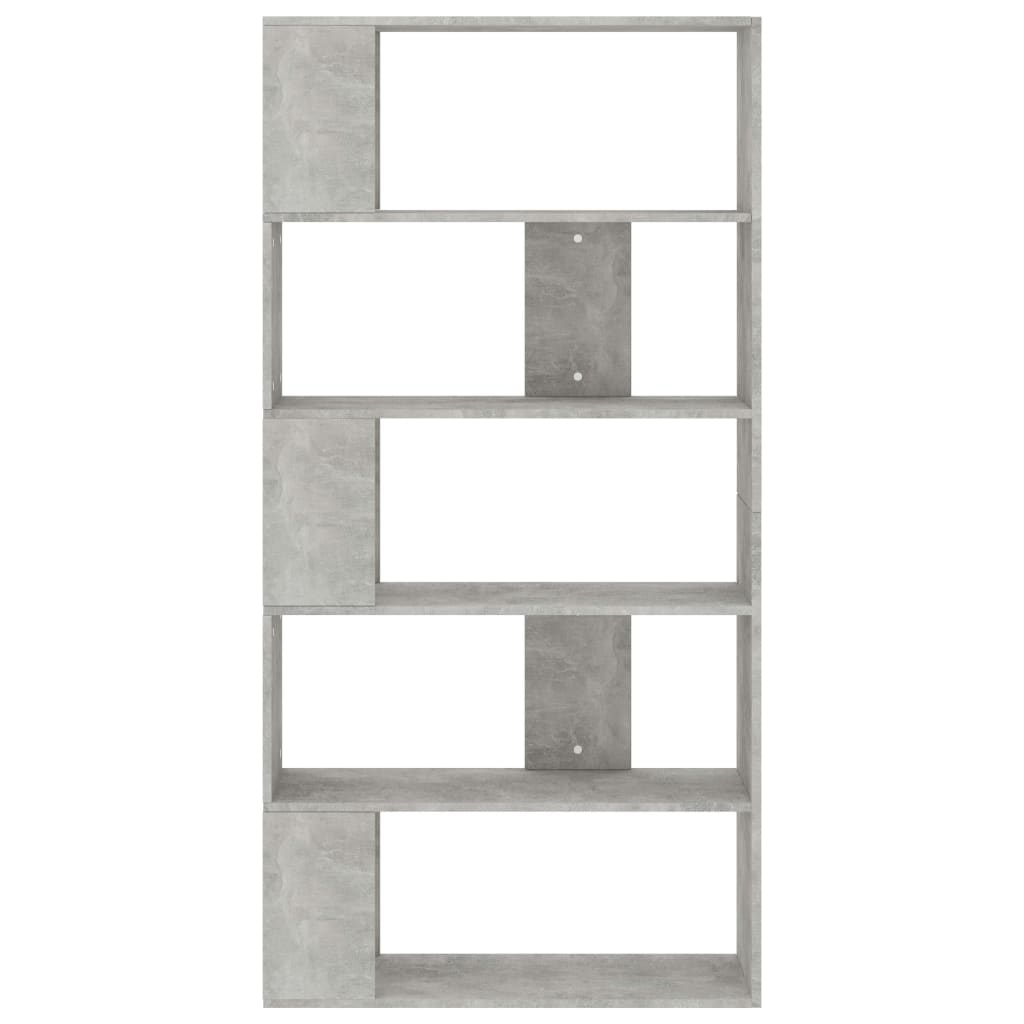 Bibliotecă/Separator, gri beton, 80x24x159 cm, lemn prelucrat GartenMobel Dekor