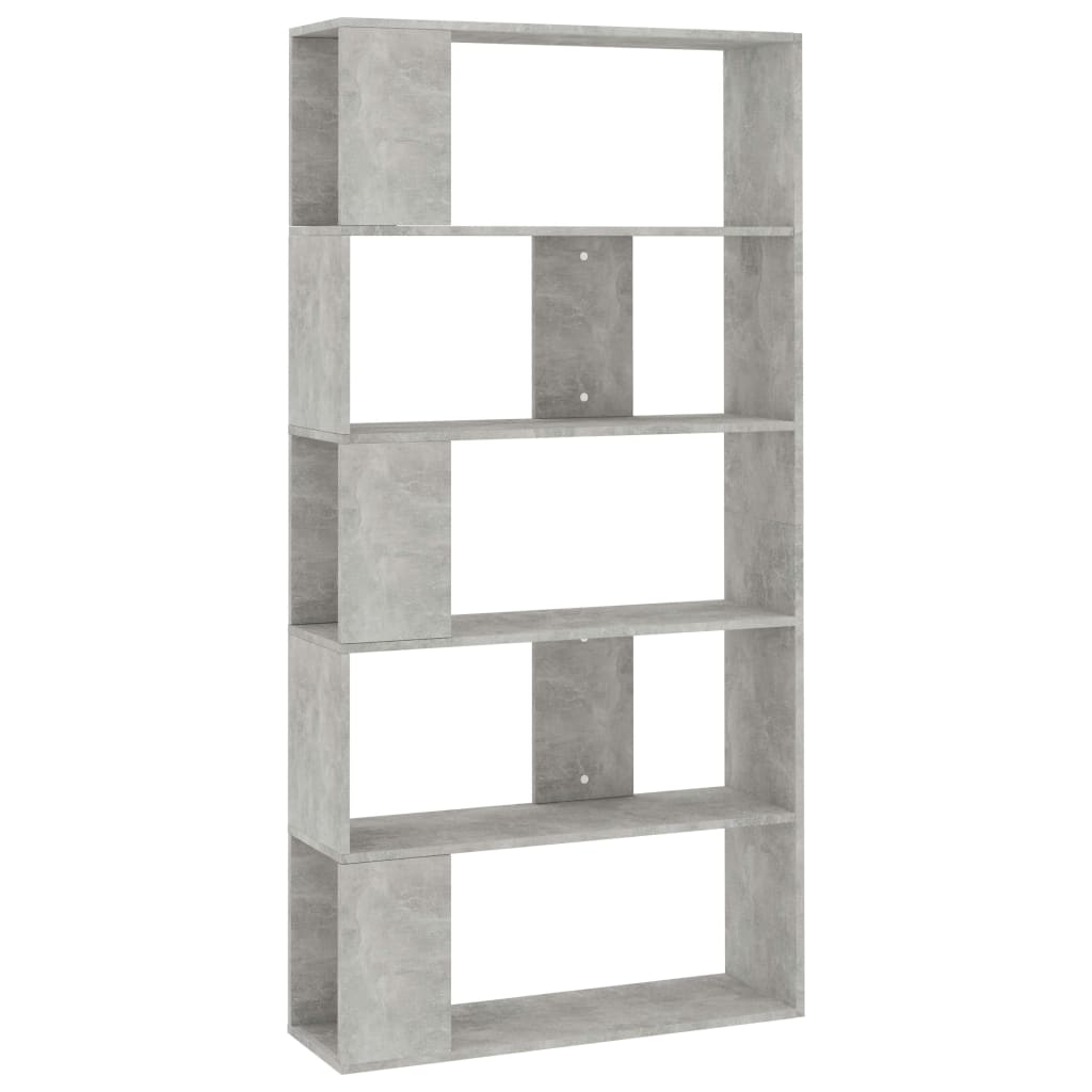 Bibliotecă/Separator, gri beton, 80x24x159 cm, lemn prelucrat GartenMobel Dekor