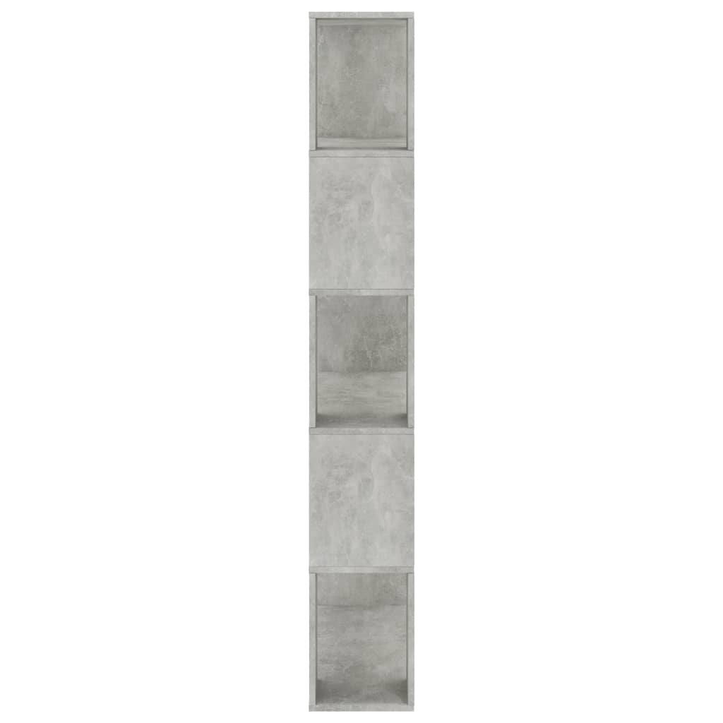 Bibliotecă/Separator, gri beton, 80x24x159 cm, lemn prelucrat GartenMobel Dekor