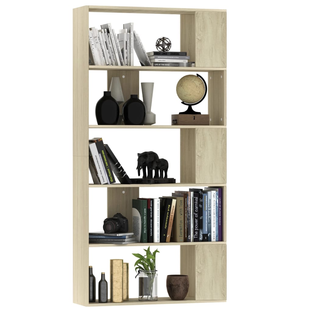 Bibliotecă/Separator, stejar sonoma 80x24x159 cm lemn prelucrat GartenMobel Dekor