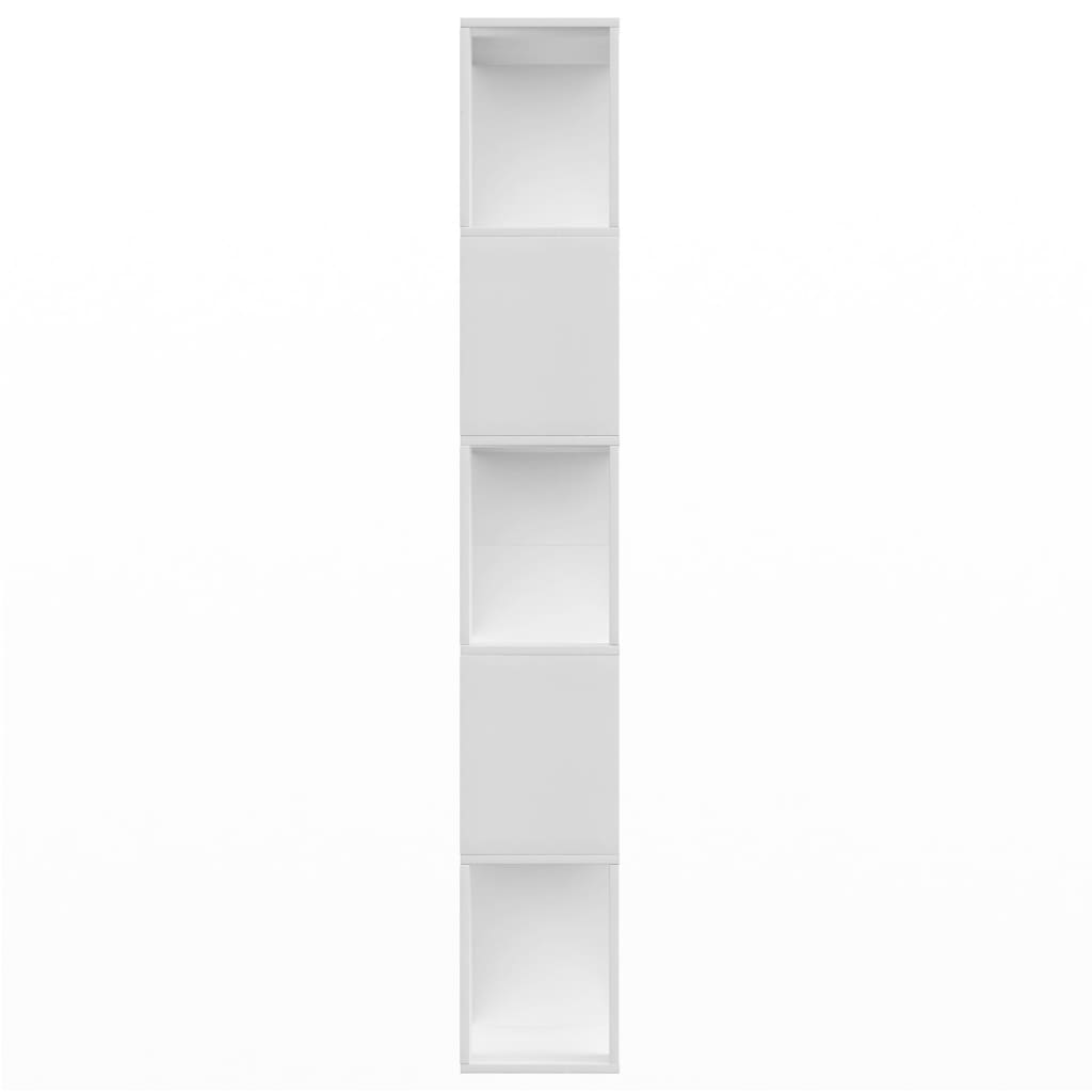 Bibliotecă/Separator cameră, alb, 80x24x159 cm, lemn prelucrat GartenMobel Dekor
