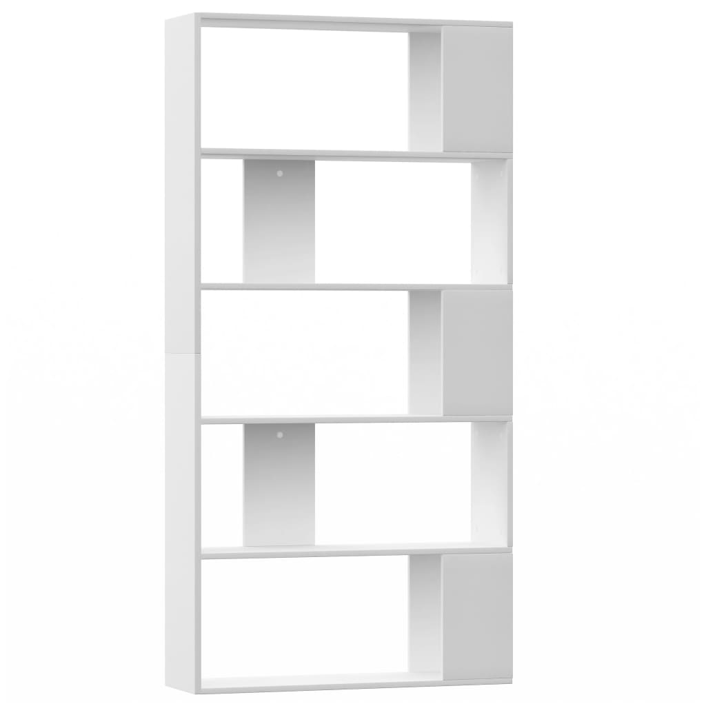 Bibliotecă/Separator cameră, alb, 80x24x159 cm, lemn prelucrat GartenMobel Dekor