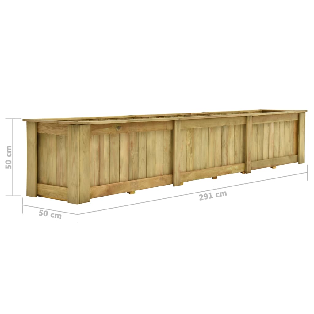 Jardinieră înaltă, 291 x 50 x 50 cm, lemn de pin tratat GartenMobel Dekor
