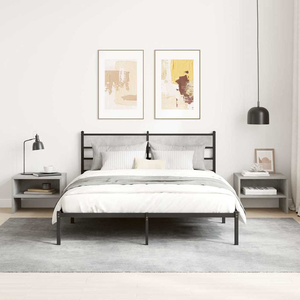 Noptieră, gri beton, 40x30x30 cm, lemn prelucrat GartenMobel Dekor