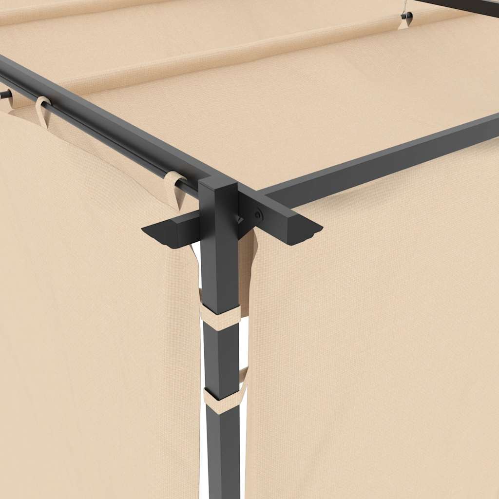 Pavilion cu draperii, crem, 3 x 3 m, oțel GartenMobel Dekor