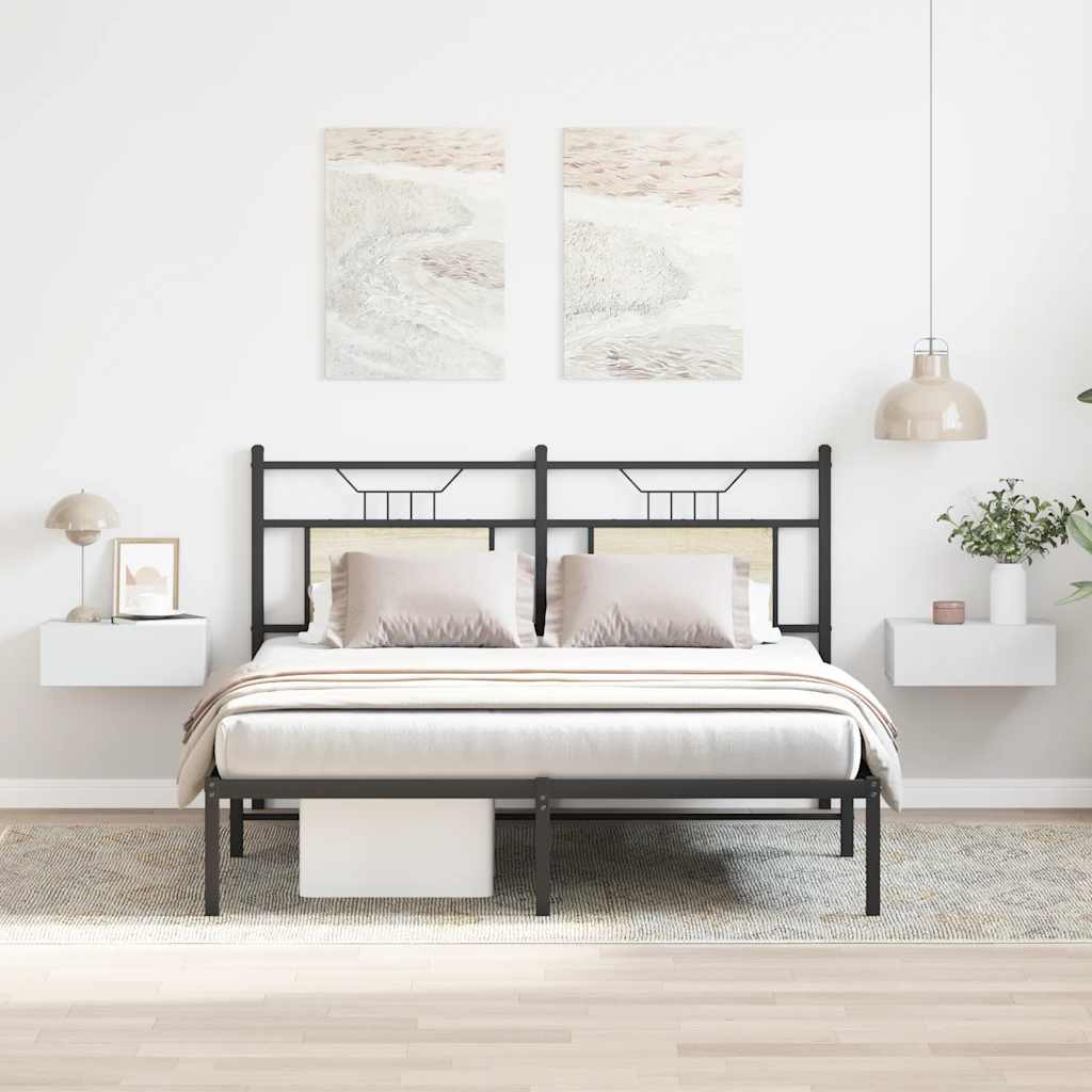 Noptiere suspendate, 2 buc., alb, 40x30x15 cm, lemn prelucrat GartenMobel Dekor