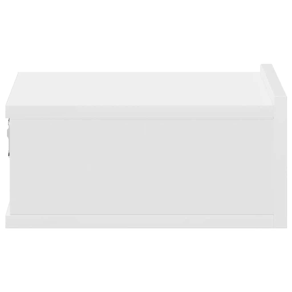 Noptiere suspendate, 2 buc., alb, 40x30x15 cm, lemn prelucrat GartenMobel Dekor