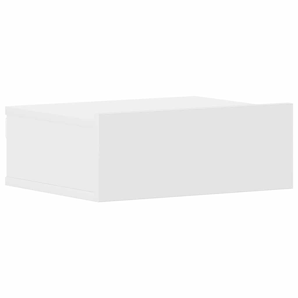 Noptiere suspendate, 2 buc., alb, 40x30x15 cm, lemn prelucrat GartenMobel Dekor