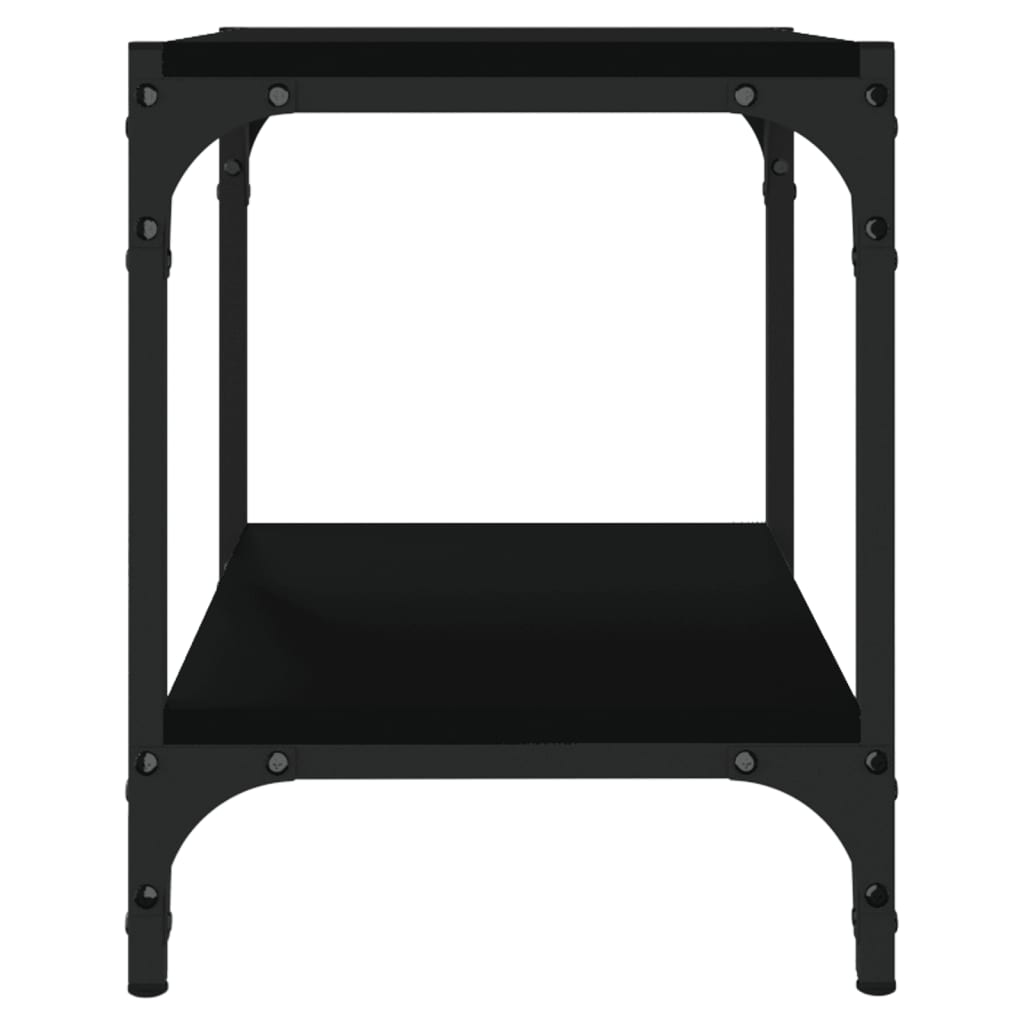 Comodă TV, negru, 40x33x41 cm, lemn prelucrat și oțel GartenMobel Dekor