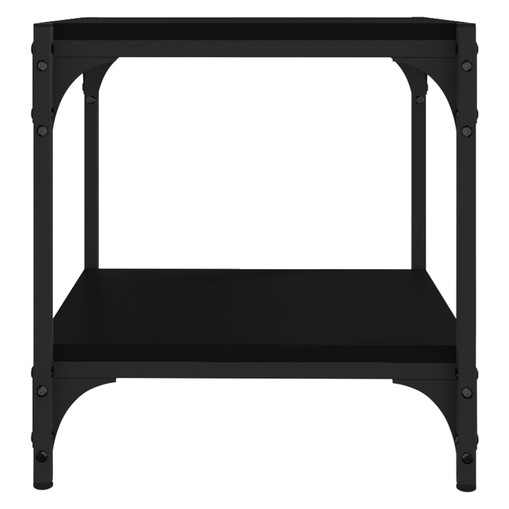 Comodă TV, negru, 40x33x41 cm, lemn prelucrat și oțel GartenMobel Dekor