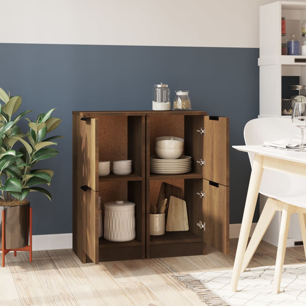 Dulapuri, 2 buc., stejar maro, 30x30x70 cm, lemn compozit GartenMobel Dekor