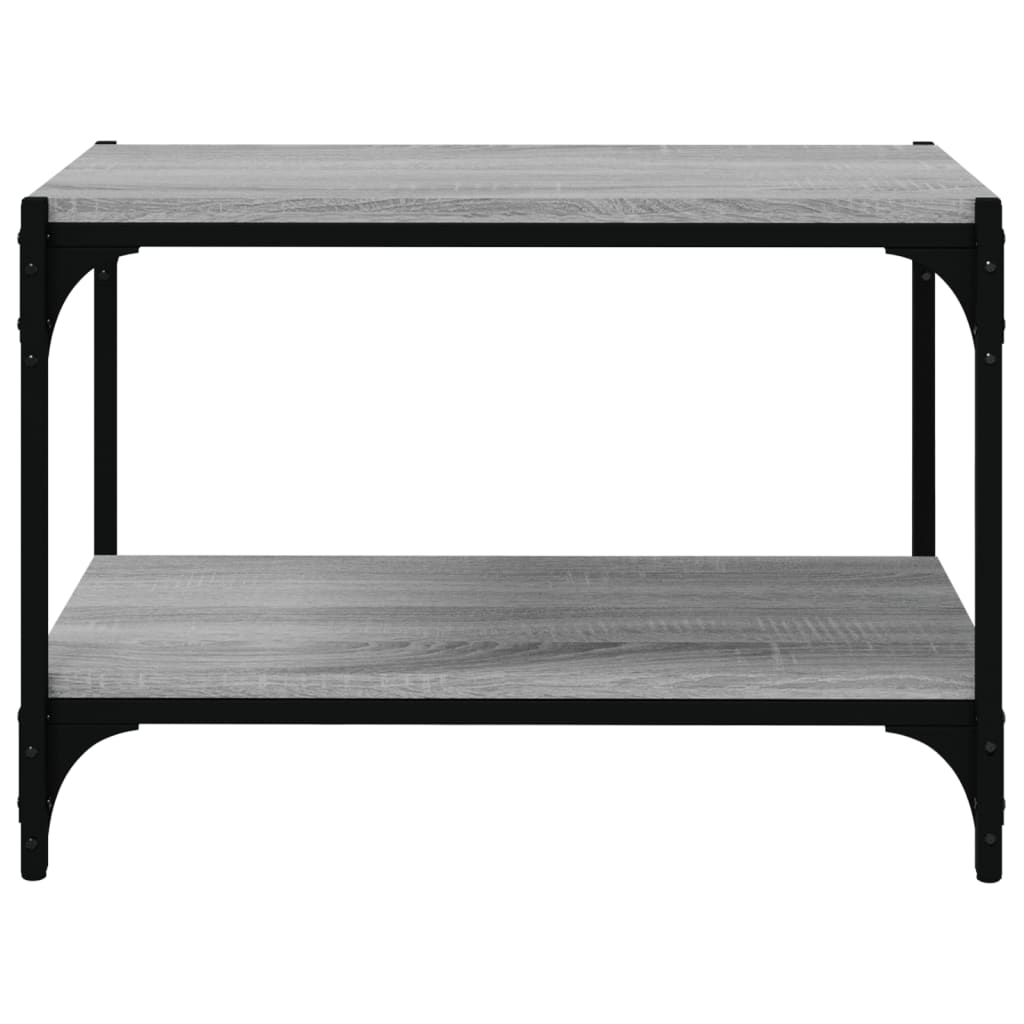 Comodă TV, gri sonoma, 60x33x41 cm, lemn prelucrat și oțel GartenMobel Dekor