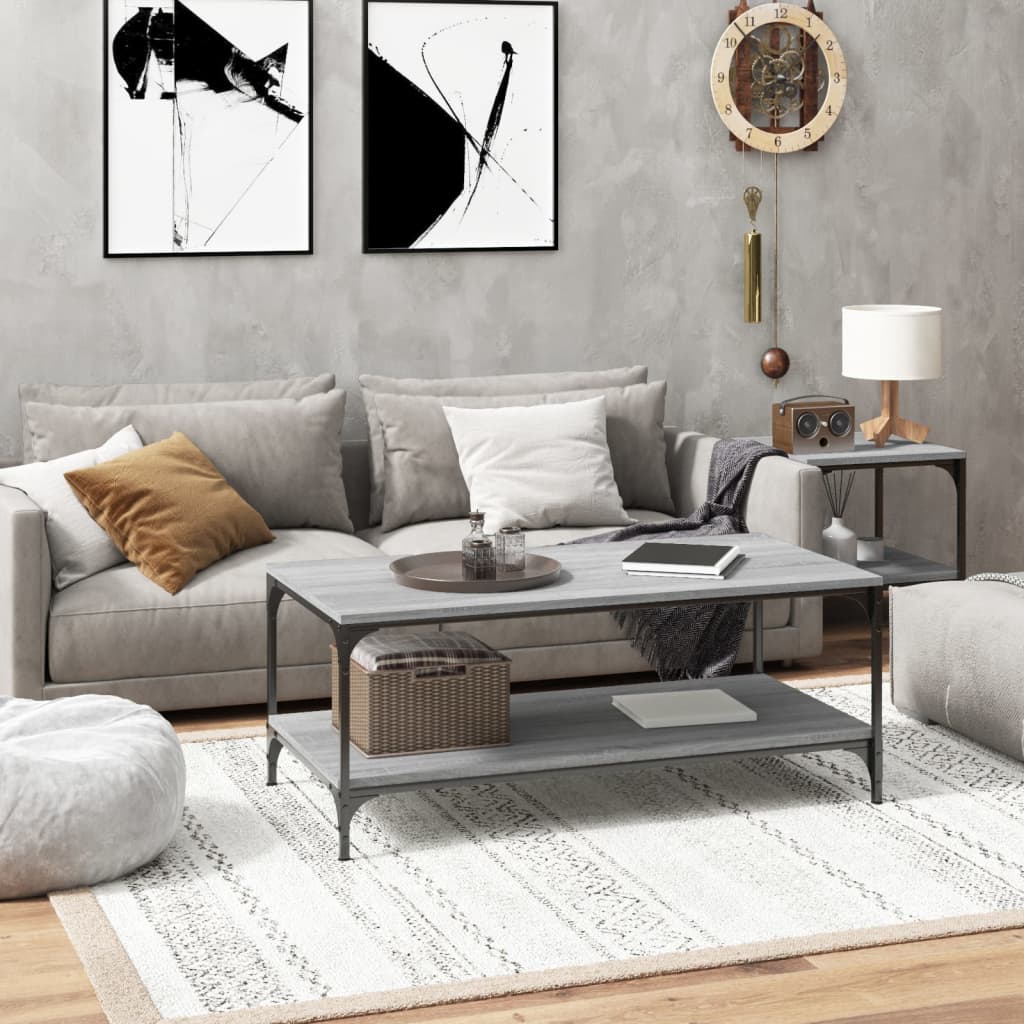 Măsuță de cafea, gri sonoma, 80x50x40 cm, lemn prelucrat GartenMobel Dekor