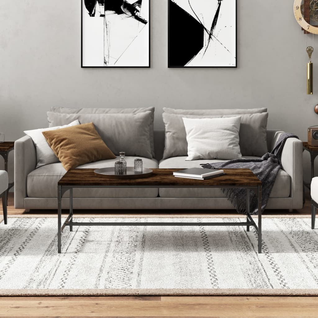 Măsuță de cafea, stejar fumuriu, 80x50x35 cm, lemn prelucrat GartenMobel Dekor