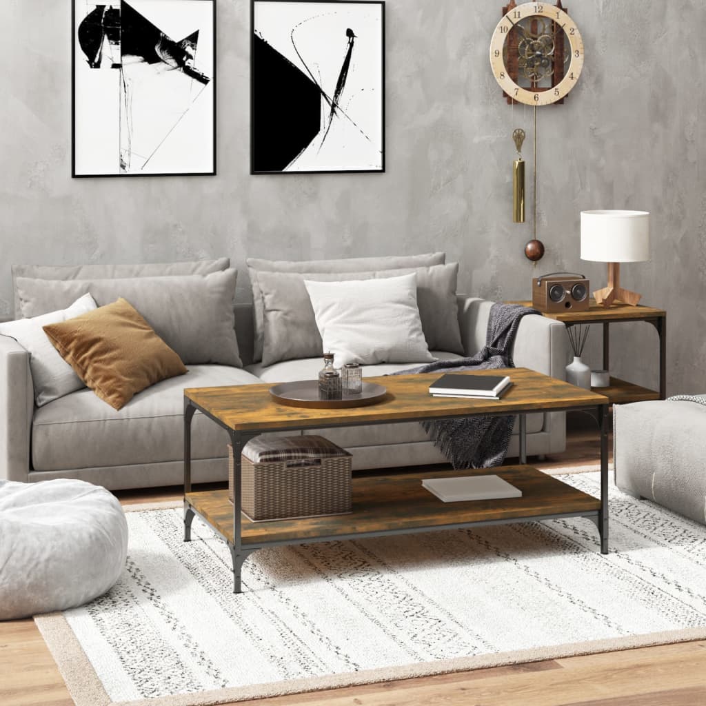 Măsuță de cafea, stejar fumuriu, 80x50x40 cm, lemn prelucrat GartenMobel Dekor