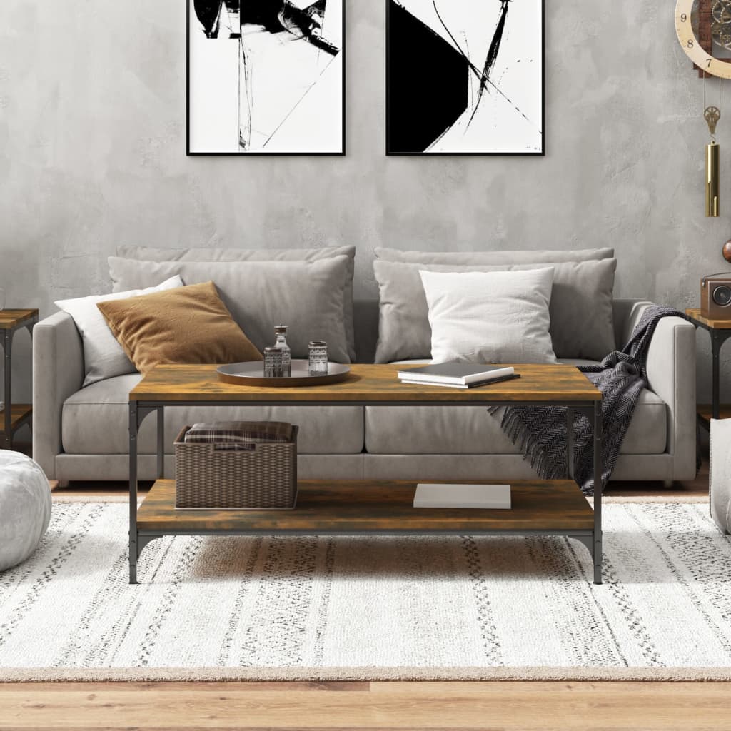 Măsuță de cafea, stejar fumuriu, 80x50x40 cm, lemn prelucrat GartenMobel Dekor