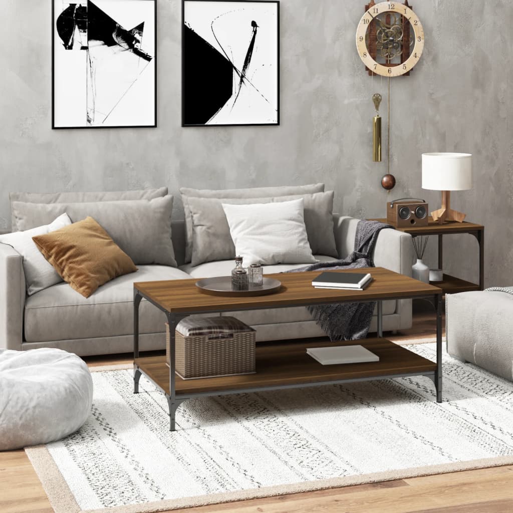 Măsuță de cafea, stejar maro, 100x50x40 cm, lemn prelucrat GartenMobel Dekor