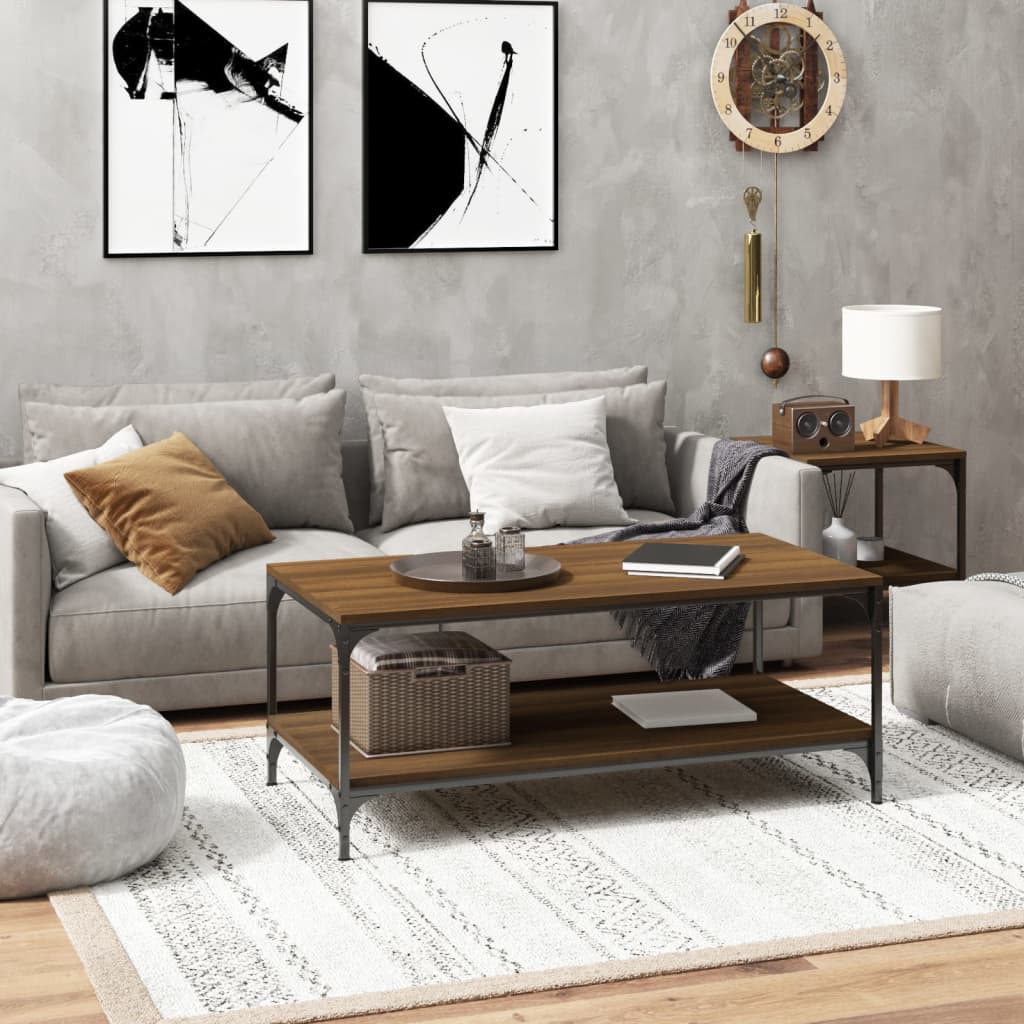Măsuță de cafea, stejar maro, 80x50x40 cm, lemn prelucrat GartenMobel Dekor